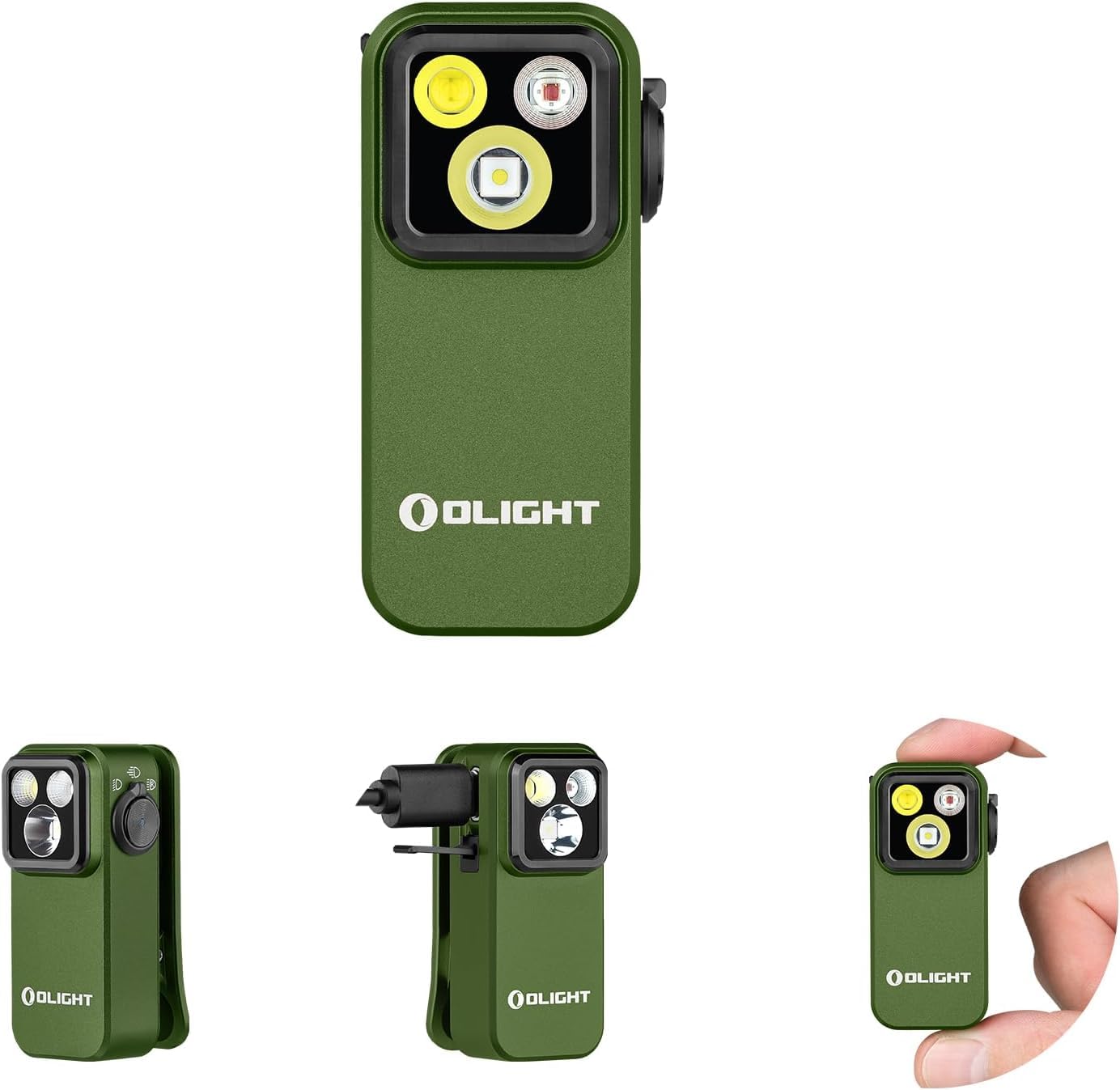 OLIGHT Oclip Pro EDC Torch 500 Lumens Clip on Flashlight OD Green
