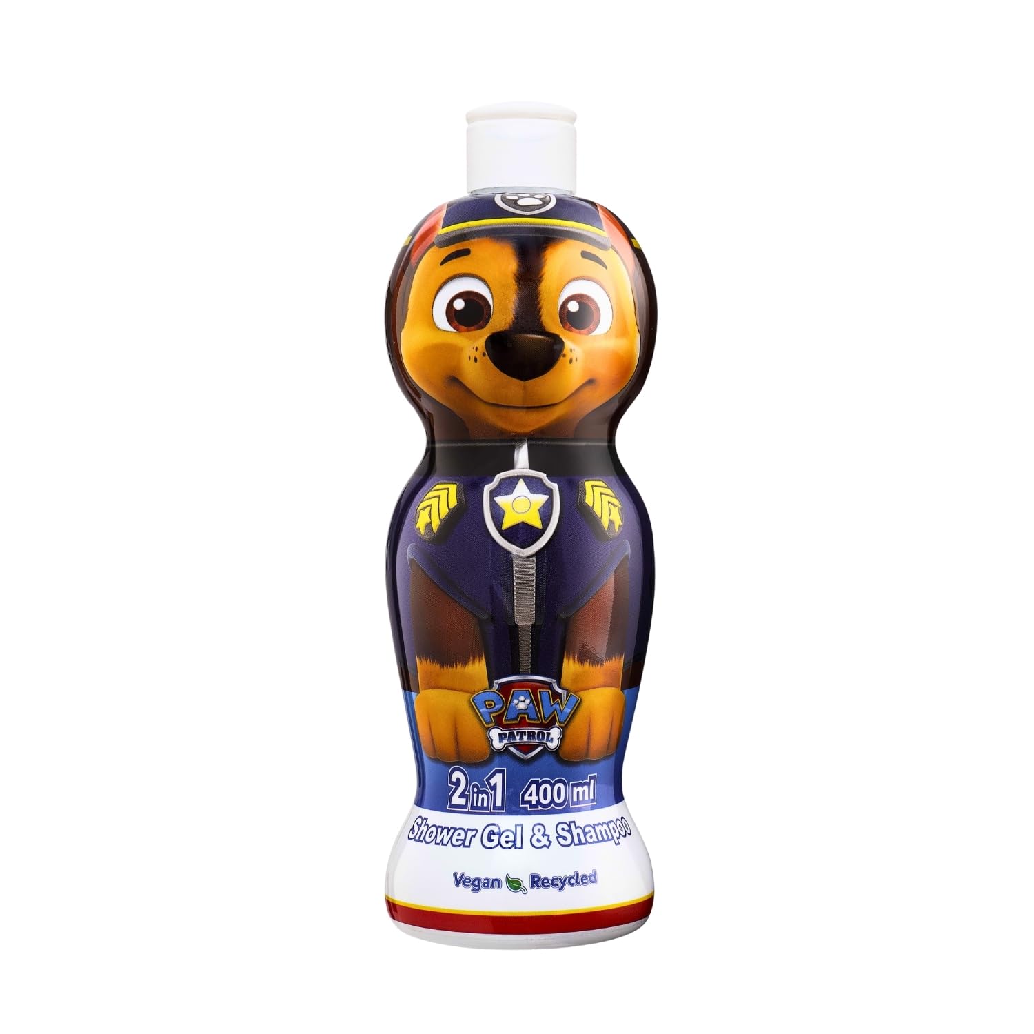 Paw Patrol Chase 2-in-1 Kids Shampoo & Body Wash – 400ml | Kids Shower Gel | Natural, Vegan, Paraben-Free, Dermatologically Tested | Gentle, Nourishing & Moisturising Head-to-Toe Wash for Children
