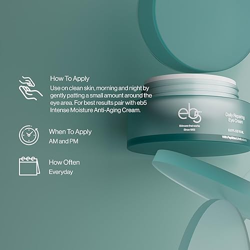 Miniatura 7 de eb5 Daily Repair Tratamiento de ojos, crema debajo de los ojos para ojeras e hinchazón, crema de ojos antienvejecimiento con péptidos para mujeres y