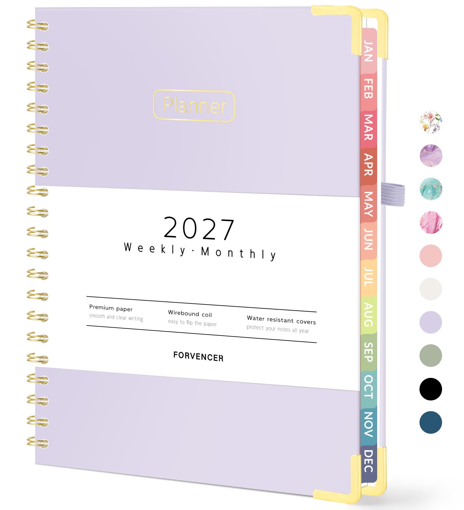 Forvencer Agenda 2027, agenda de tapa dura, enero a diciembre de 2027, 8.5