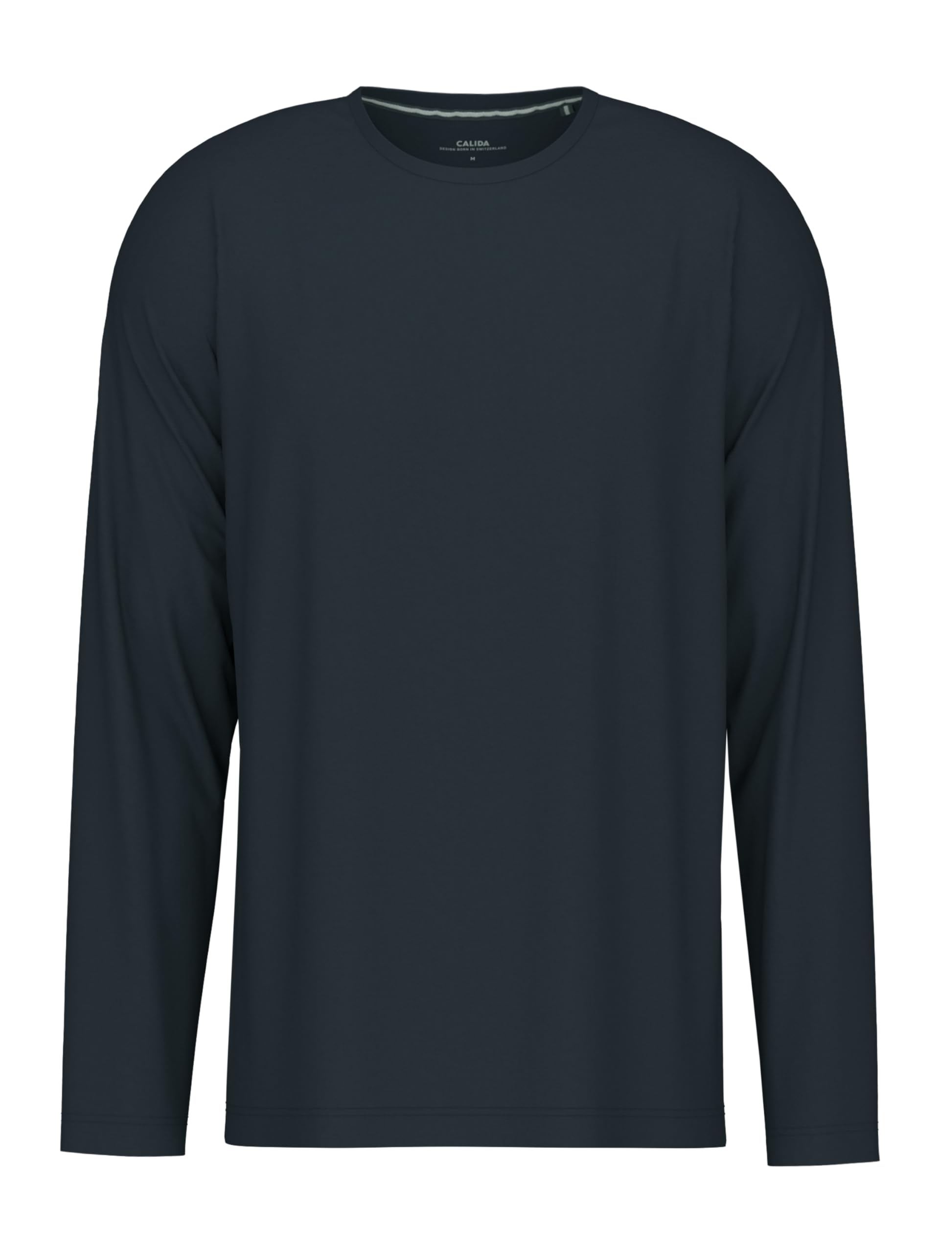 Calida Men's Remix Basic Long Sleeve Top Not Applicable, Black (Dark Sapphire 479), Medium