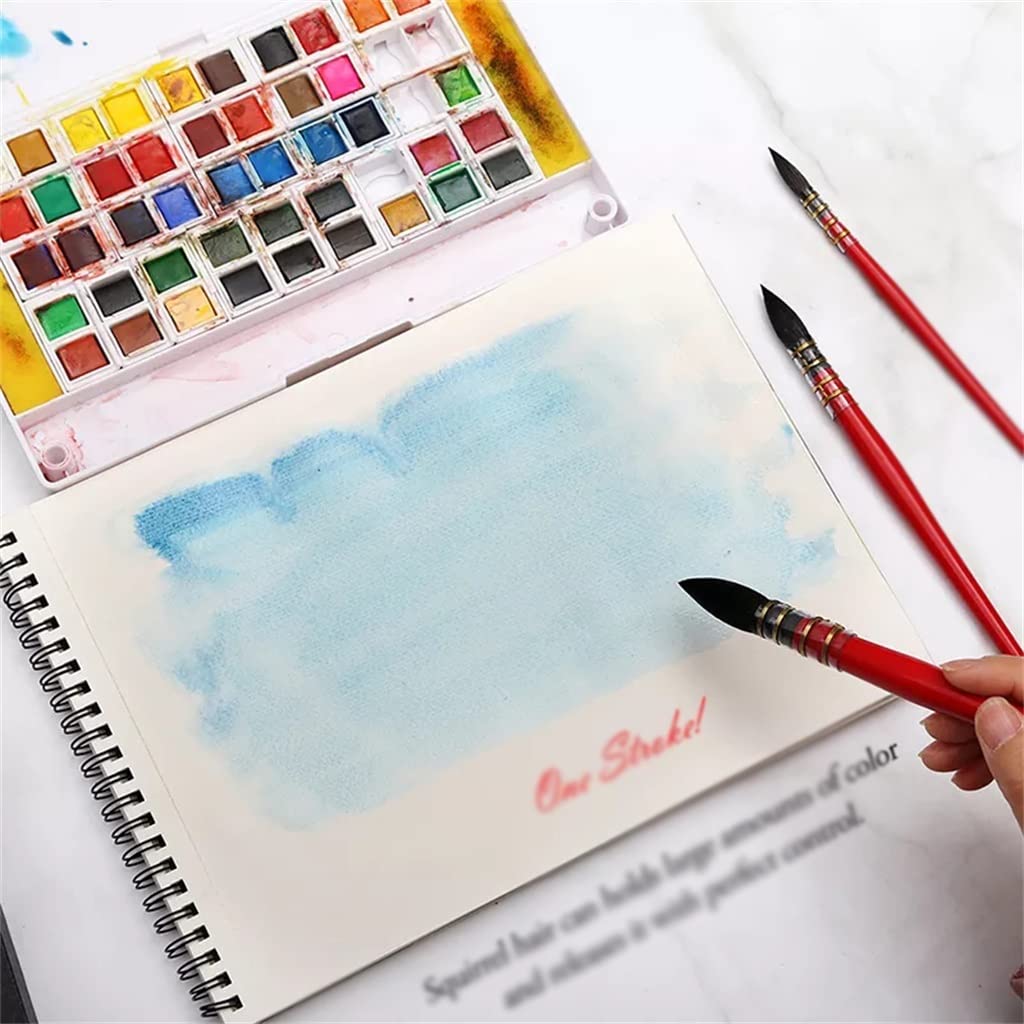 BATLAM Juego de Pinceles Redondos de 3 Piezas Pinceles de Acuarela Hechos a Mano para trapeador Art Gouache (Color : A, Size (A As The Picture Shows)