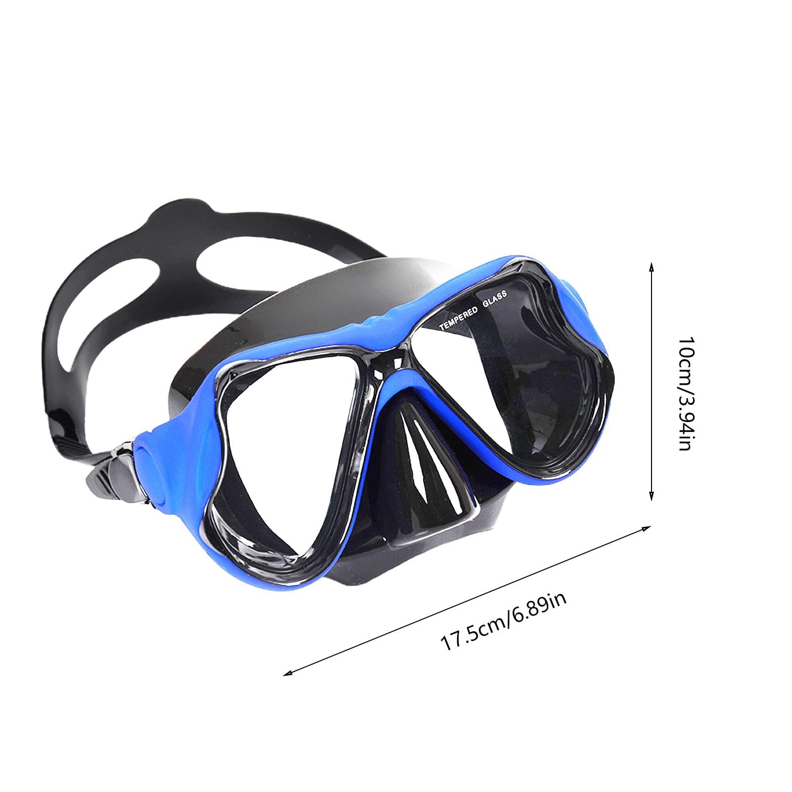 Gafas De Snorkel Adulto Máscara De Buceo, Anteojos De Natación Antivaho Con Cubierta De Nariz, Máscara De Buceo De Silicona Antifugas Para Adultos, Máscara De Natación De Vidrio Templado HD De 180