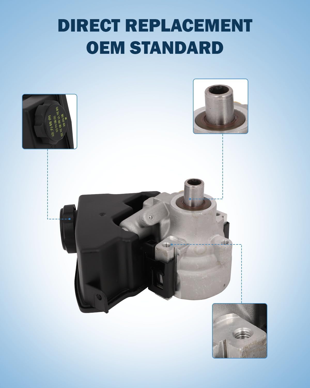 ECCPP Power Steering Pump fit for Buick Regal 1996 3.1L 189Cu. In. V6 GAS OHV Naturally Aspirated Replace #96-57888