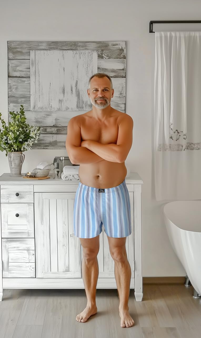 Men’s Woven Boxer Shorts 4-Pack – Ultra-Soft, Stretchy, Tagless, Wrinkle-Free Comfort Fit - Image 3