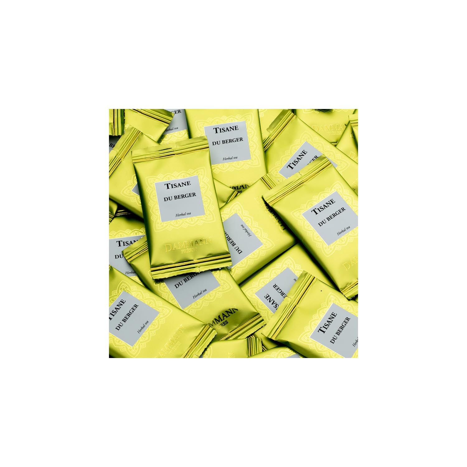 Dammann Frères® | Té de hierbas pastor tilo verbena menta - 2 x 24 filtros | Infusión digestiva de limoncillo, flores naranjas y verbena
