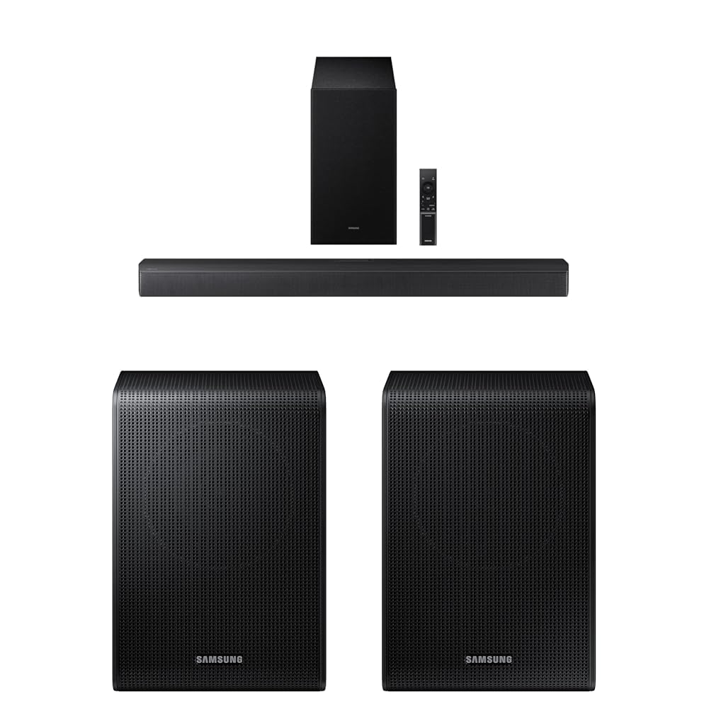 Samsung B-Series Soundbar HW-B630F 3.1 ch DTS Virtual:X Soundbar with Subwoofer (2025 Model) One Remote Control, Voice Enhance Mode + Samsung 9250S Wireless Rear Speaker Kit (SWA-9250S/ZA, 2025)