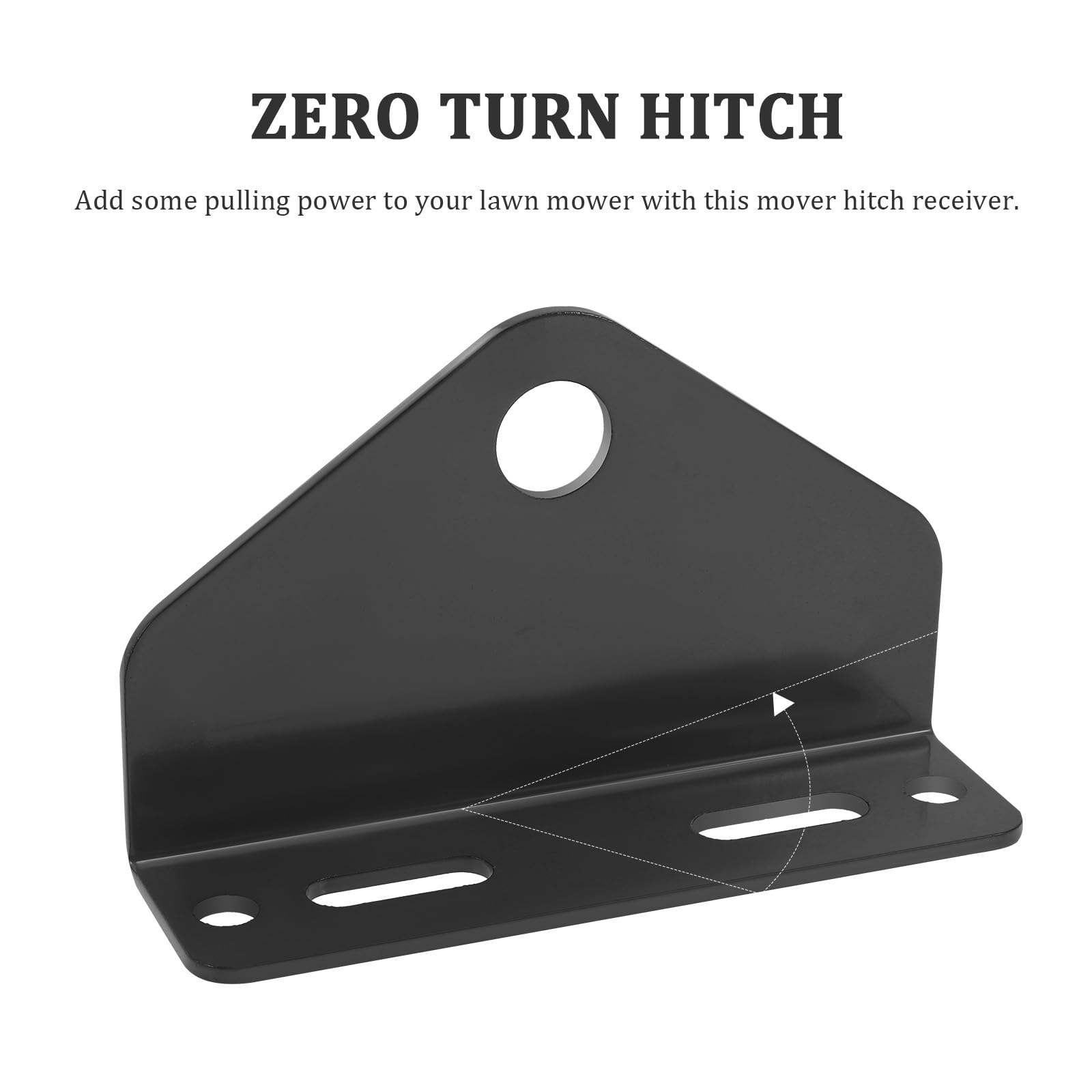 BESTonZON Adattatore Buona Stabilità Nero in Acciaio al Carbonio e Forte Capacità di Carico per Gancio Traino per Rimorchio e Trattorino Rasaerba
