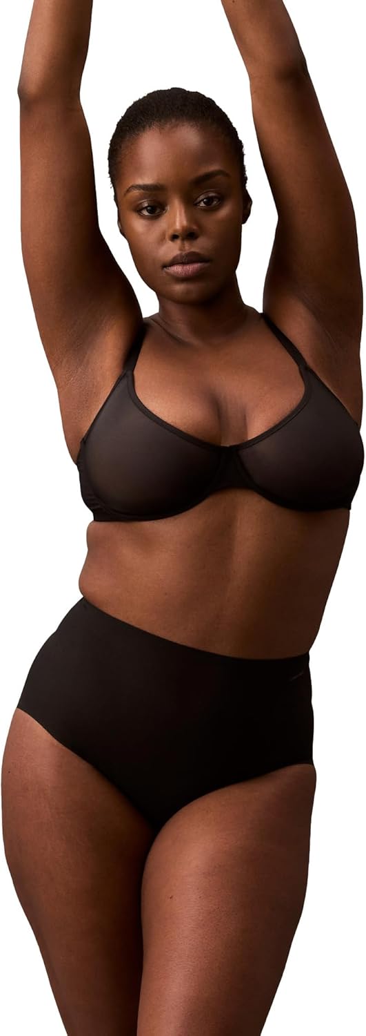Calvin Klein womens Shapewear Stay-put Mesh High-waist Brief Panty