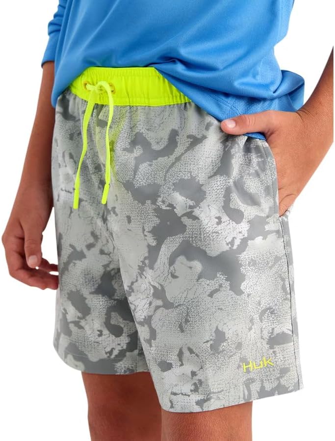 HUK Unisex-Child Pursuit Volley Pattern, Quick-Dry Shorts for Kids