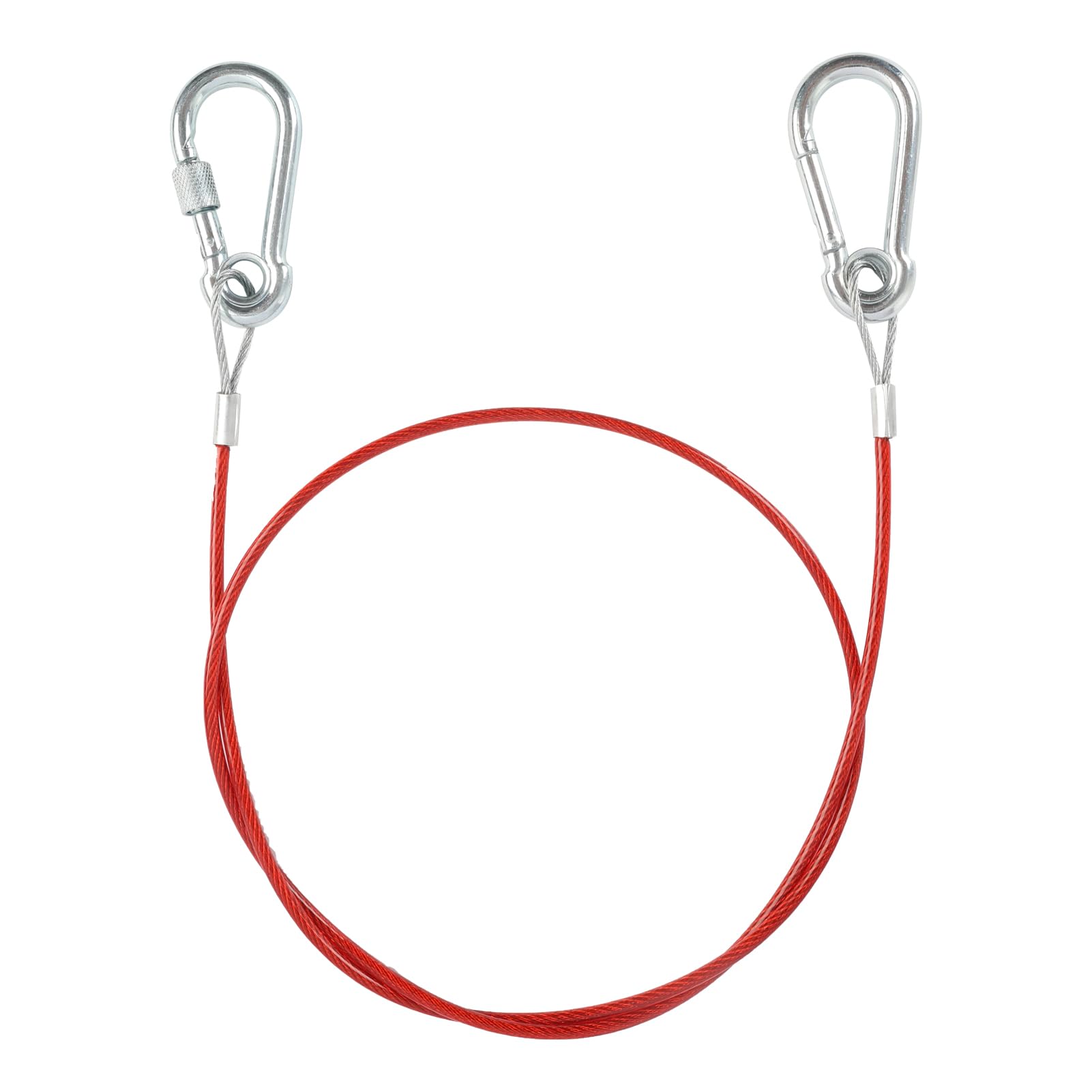 1M Trailer Caravan Safety Cable Trailer Breakaway Cable Emergency Brake Cable With Stainless Steel Carabiner Anti-Scratch For Camper Cars And Towing - View #3