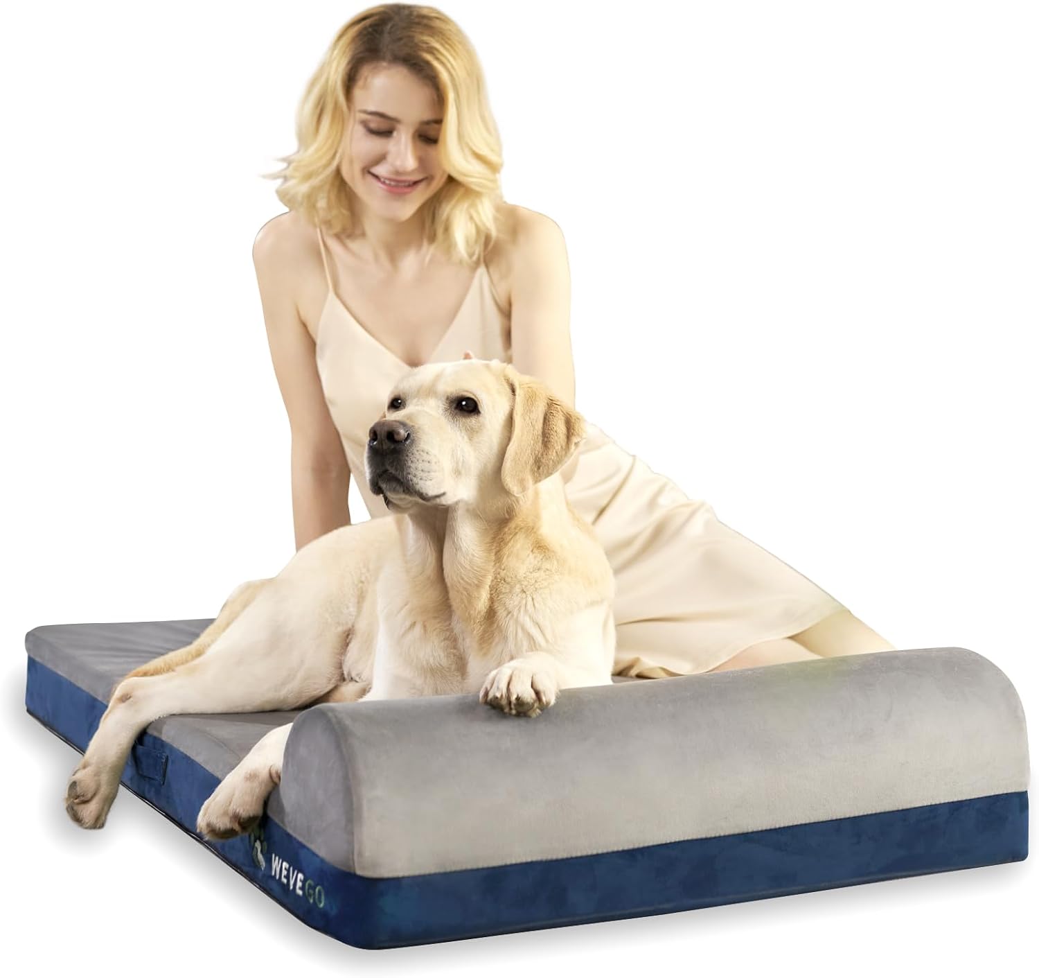WEVEGO Jumbo Orthopedic Dog Bed, 7.87inch Thick Gel