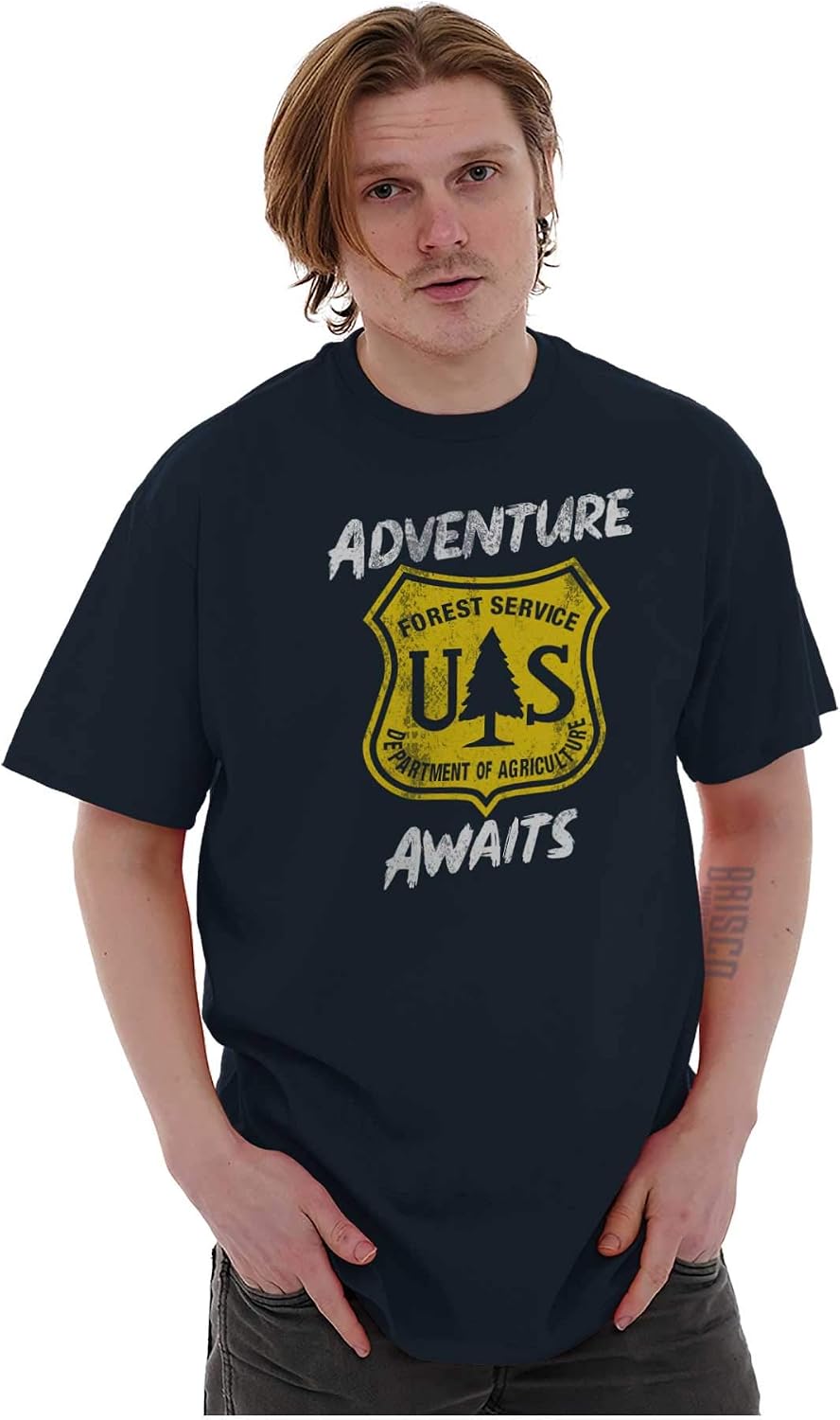 US National Forest Service Adventure Graphic T Shirt Men or Women