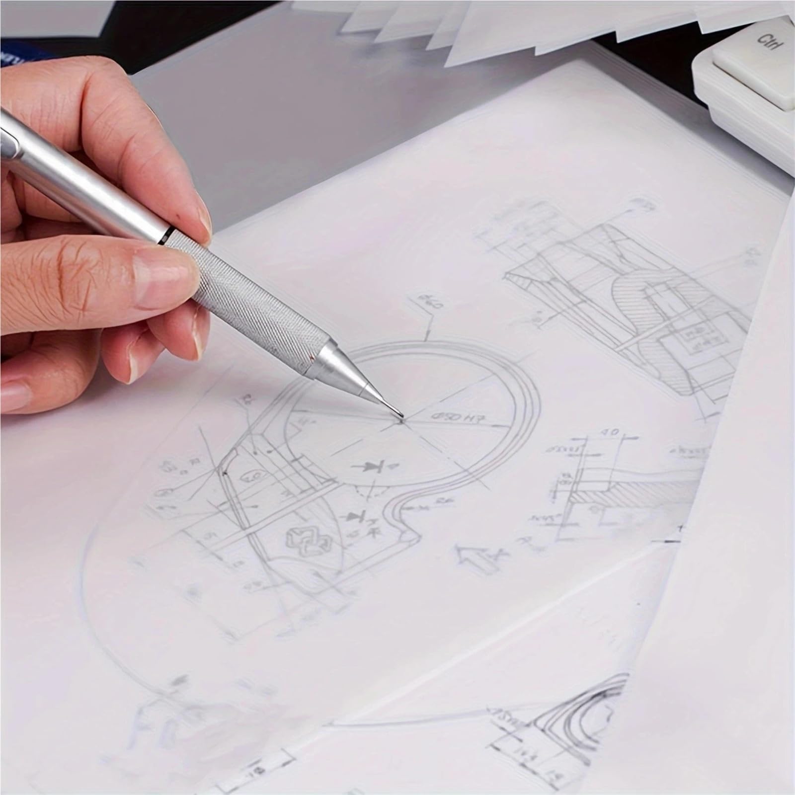 Papel De Calco Rollo de papel calco blanco 12x50yd | Manualidades de dibujo transparente translúcido