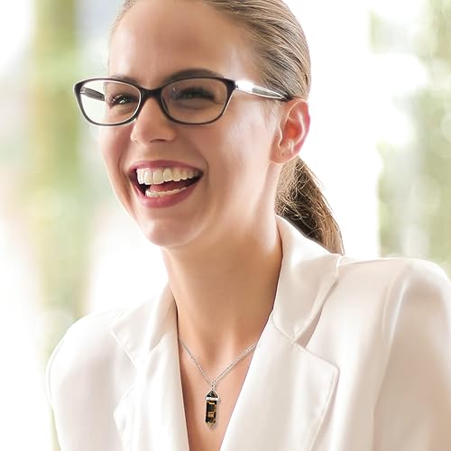 Miniatura 3 de Collares de cristal para mujer, collar con colgante de punto de cristal hexagonal, collar de piedra de cristal curativo para regalo del día de la