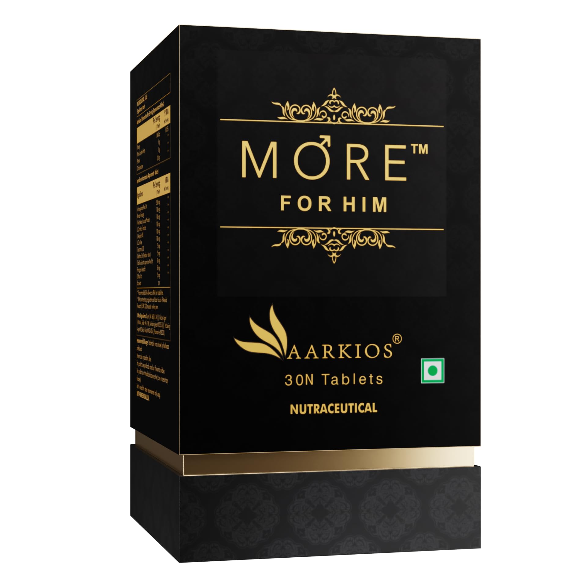 More For Him™ Multivitamin Tablets Veg. – 30 Tablets | With 11 Essential Vitamins & Minerals | Daily Supplement for Energy, Strength & Vitality | For Active Men