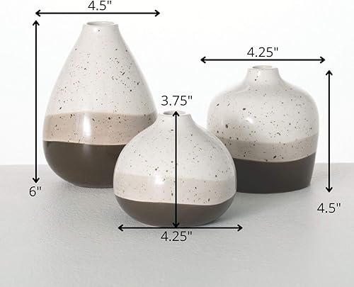 Vista 4 de Sullivans Strata - Juego de 3 mini jarrones Trio Bud, perfecto para tallos de vegetación de flores, decoración del hogar para sala de estar, Aqua