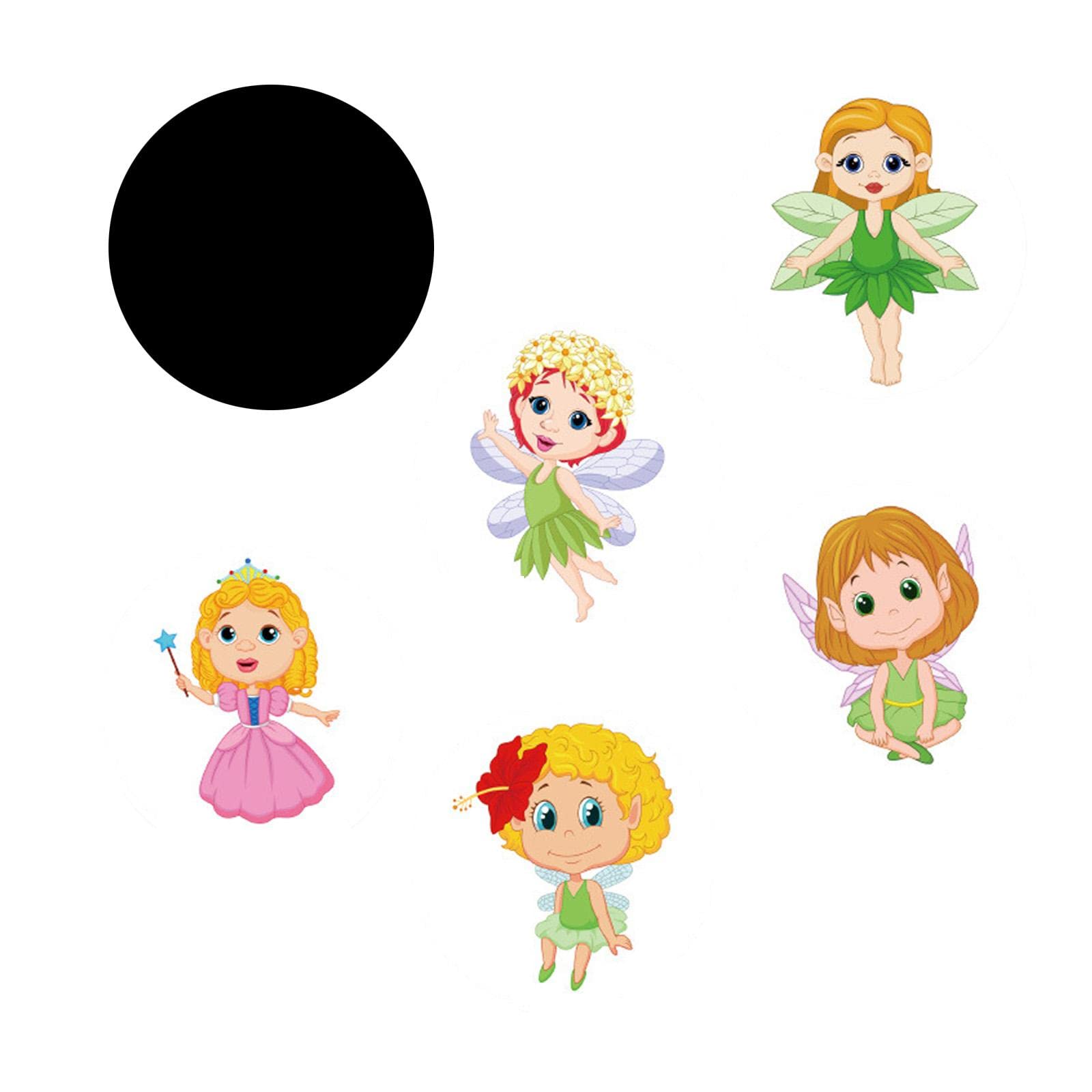 Hunm Little Fairy Potty Training Seat Magic Sticker,5 Pack Stickers,Potty Training Toilet Color Changing Sticker
