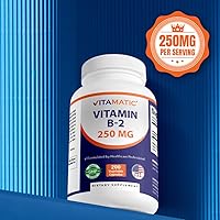 Vista 7 de Vitamatic Vitamina B2 (riboflavina) 250 mg - 200 Cápsulas - Paquete de 2