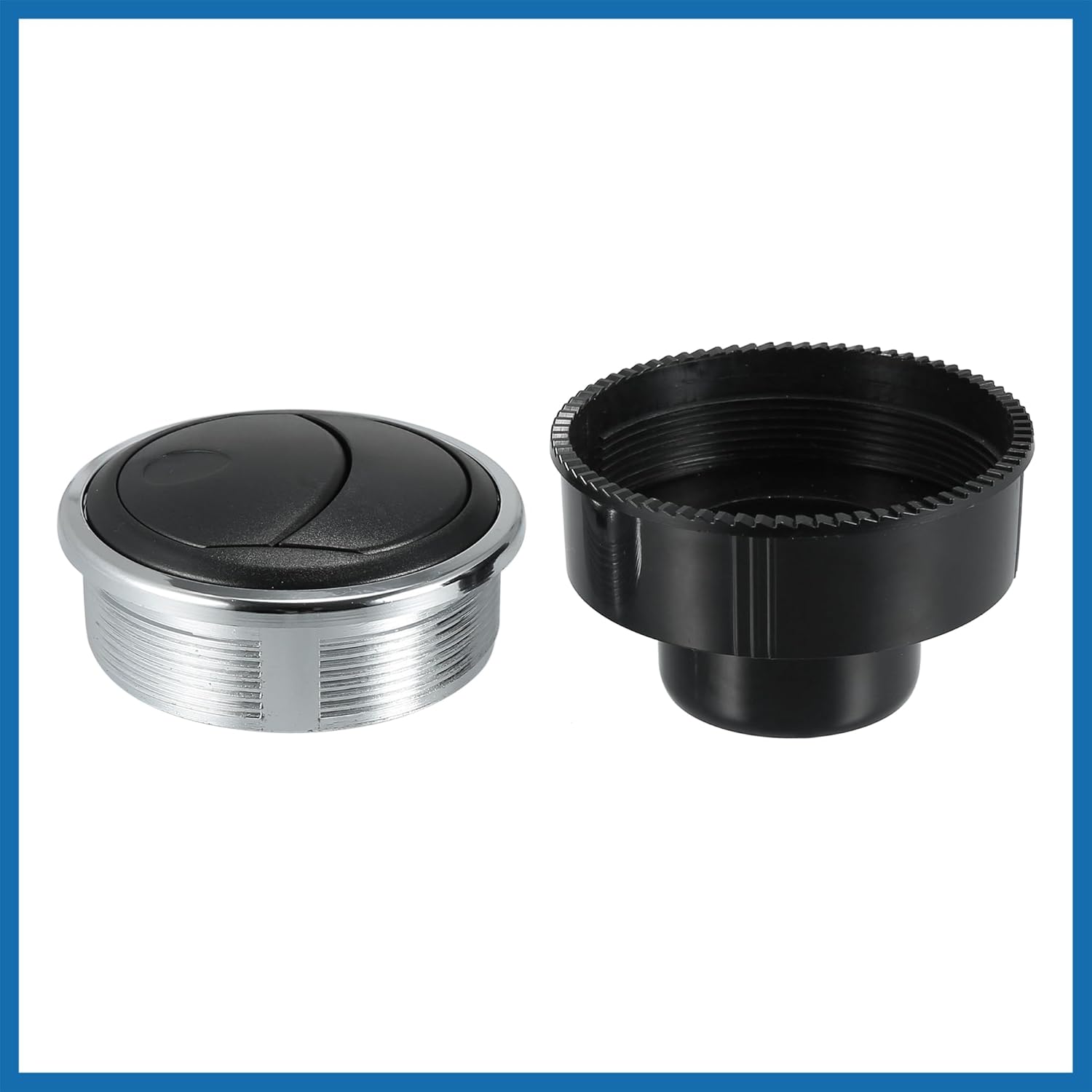 4Pcs Rotating Round AC Air Outlet Vent Louvered Dashboard Electroplate Knob for RV Bus Boat Yacht 85mm 76mm 46mm Item Replacement