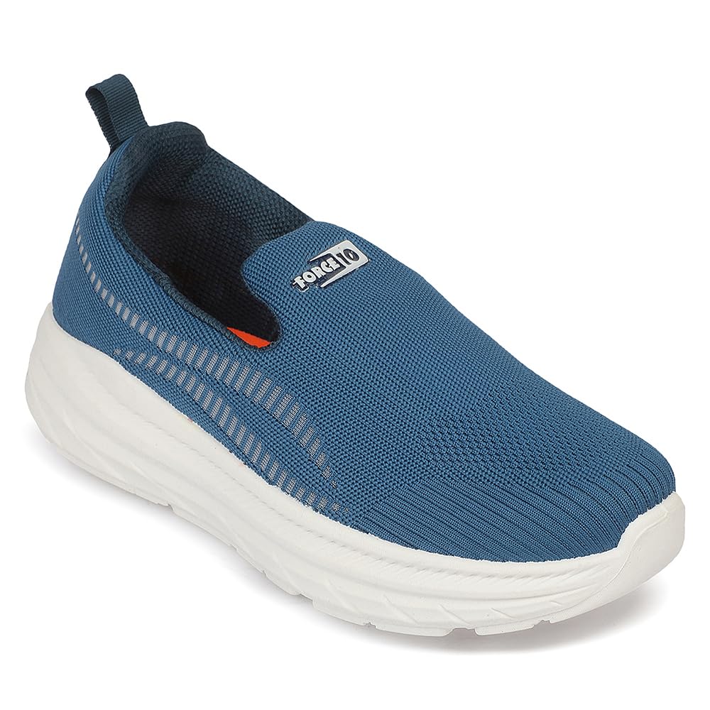 liberty LEAP7X Black & Teal Blue Sports Shoes for Men - Slip-On Sports Wear-picture-21