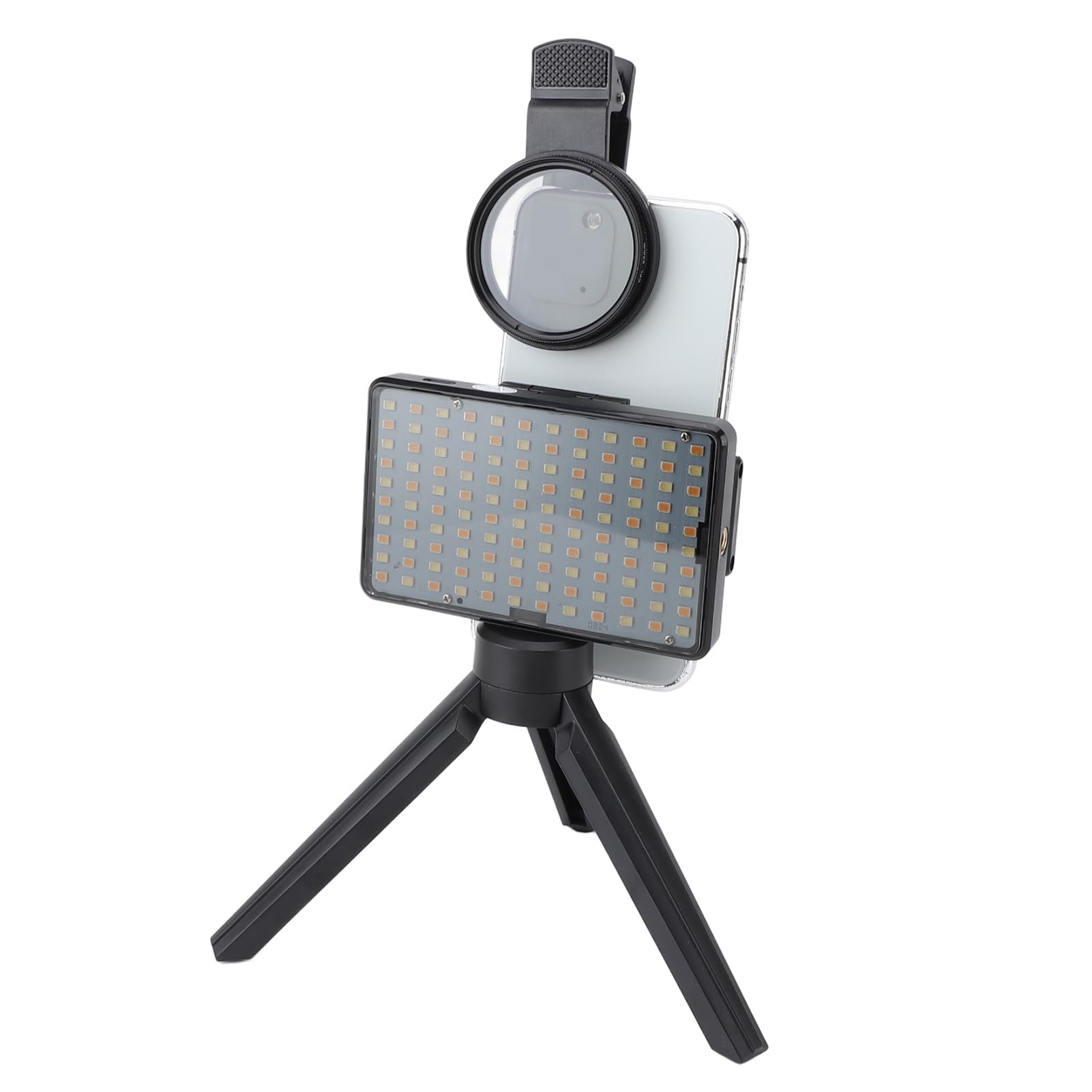 Yinhing Lampe à Selfie Rechargeable pour Photographie, Lumière Vidéo LED, Lampe Photo Portable, 3 Températures de Couleur, intensité 5% - 100%, Batterie 3000 MAh avec Objectif CPL,