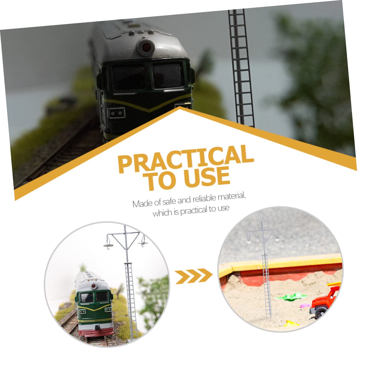 HAPINARY 2pcs Model Railway Bulb Miniature Railway Train Lamp Sand Table Model Railroad Train Lamp Decor