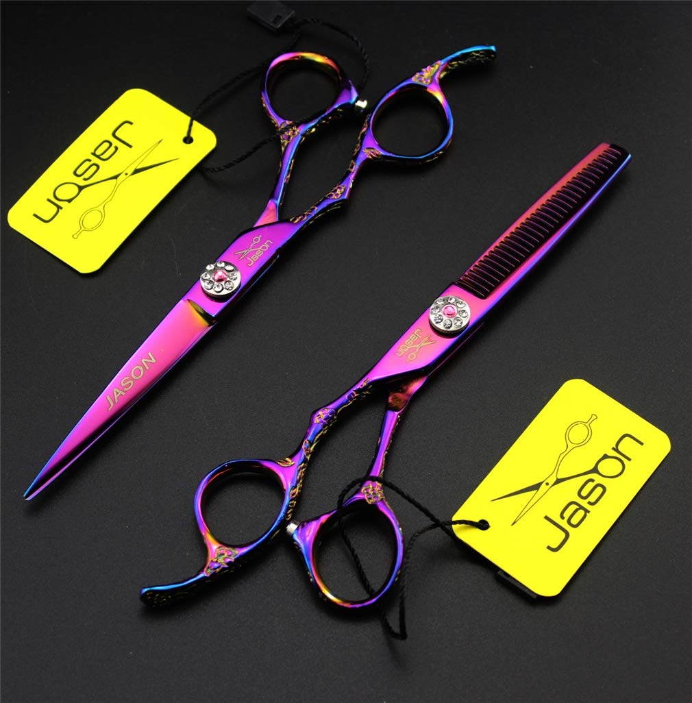 440C Linke Hand 6.0 Zoll Friseurscheren Bartscheren Ausdünnung Schere Set Japanische Hochwertigen Edelstahl-Mann-Frauen-Haar-Startseite