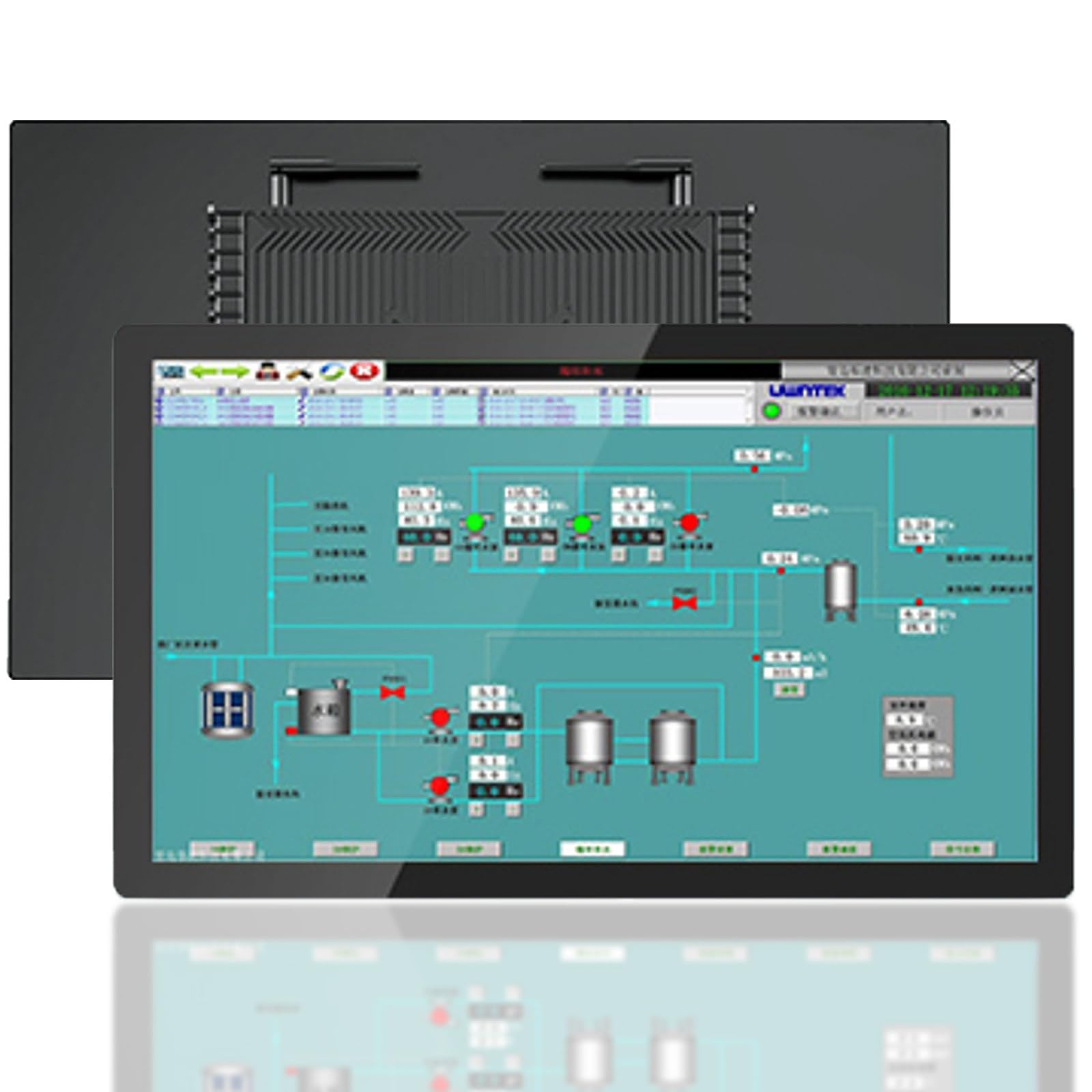 Panel Pc Embedded Industriale, Panel Computer Industriale con Touch Screen Capacitivo a 10 Punti, per Ufficio/Automazione/Chioschi, Windows 10 15inch-i3-3217U(4GRAM+128GSSD)