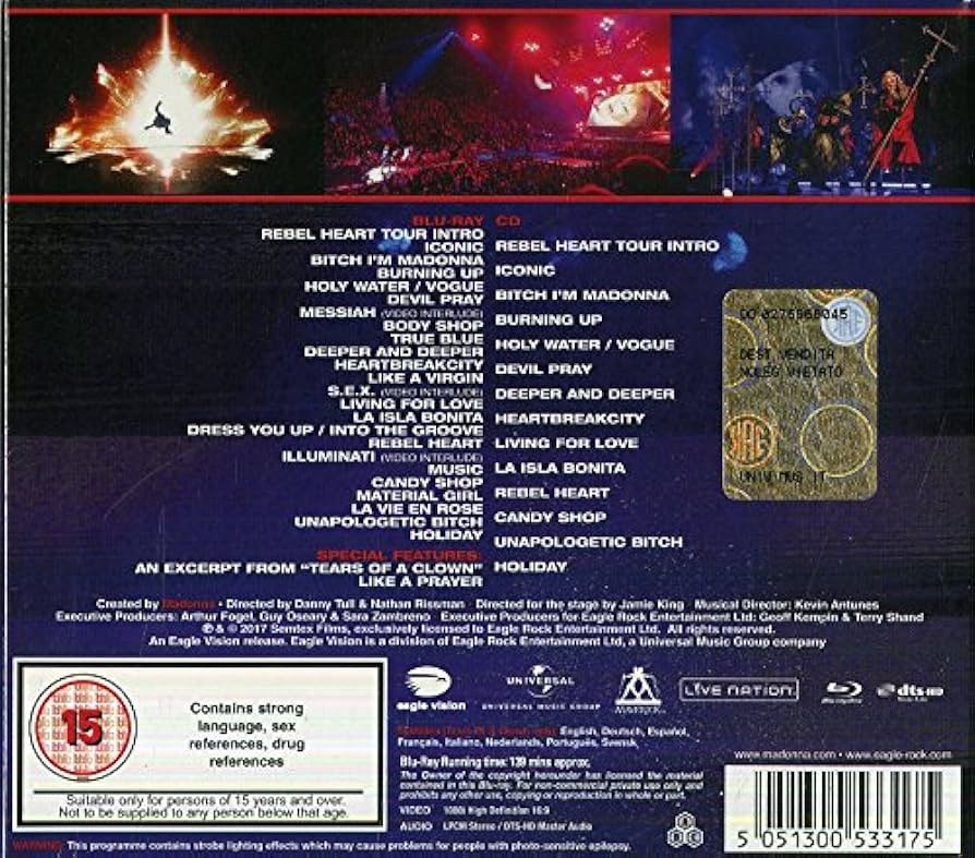 Amazon.co.jp: REBEL HEART TOUR [CD+BLU-RAY] [EMBARGO UNTIL 8