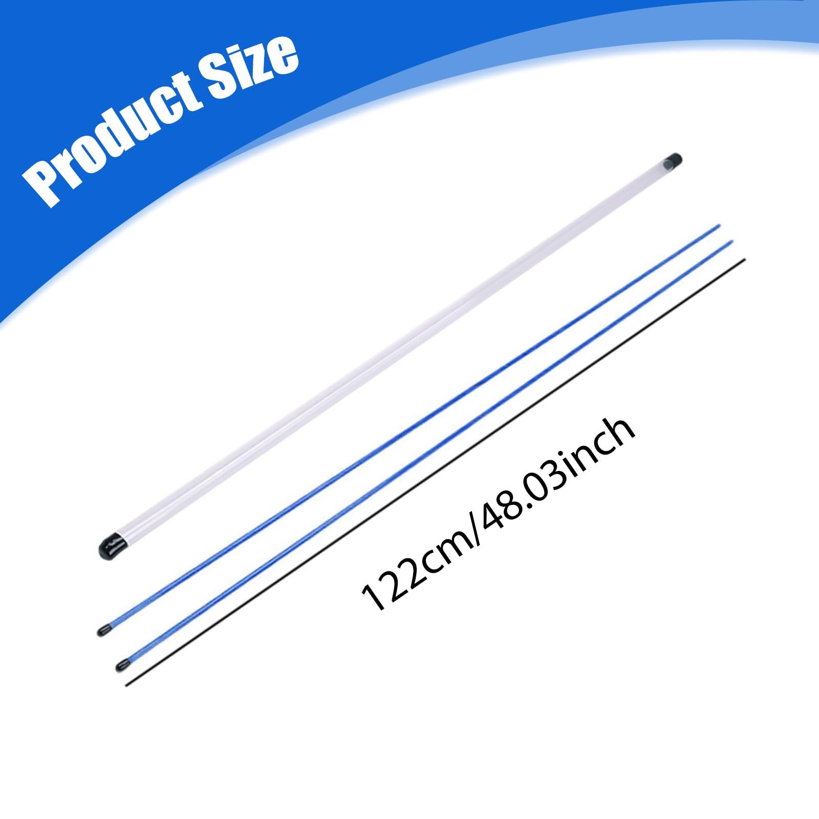 Fenteer 2 Varillas de Alineación de Golf, Herramienta Auxiliar para Entrenamiento de Swing Y Práctica de Swing con Estuche Transparente de 122 Cm para Apuntar
