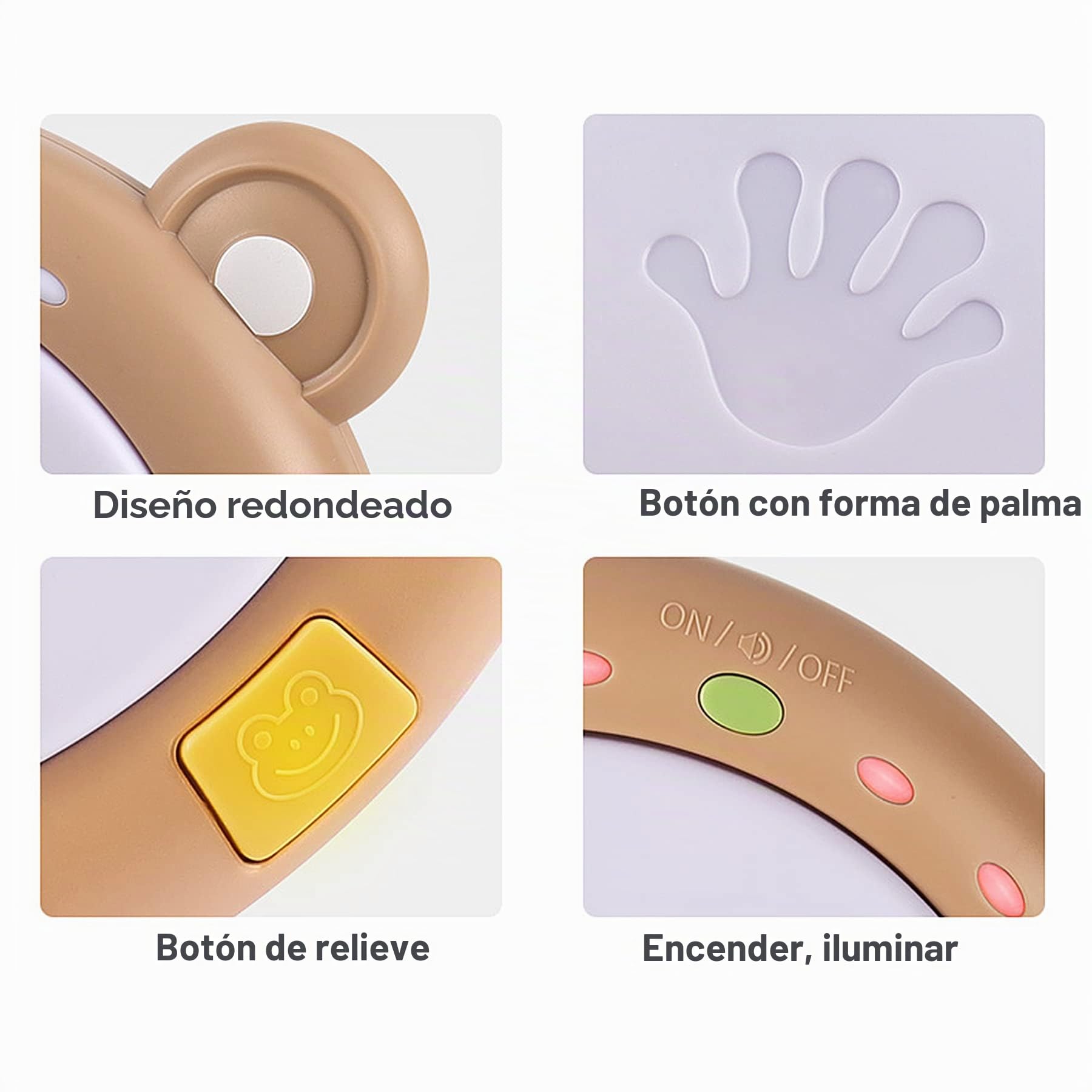 TUMAMA KIDS Juguetes Electrónicos Musicales para Bebés, Educación Temprana, Tambor Iluminado, Instrumentos Musicales para Bebés, Juguete Sensorial para Bebés, Juguetes Musicales