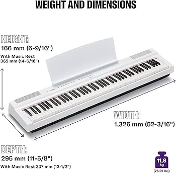 Yamaha Digital Piano P-125a – Pianoforte Digitale compatto