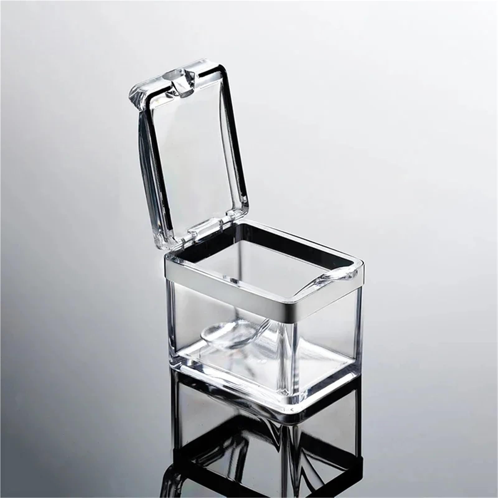 Pot à épices de cuisine 4 boîtes d'assaisonnement transparentes, conteneurs stockage avec couvercles et cuillères Pour Spice