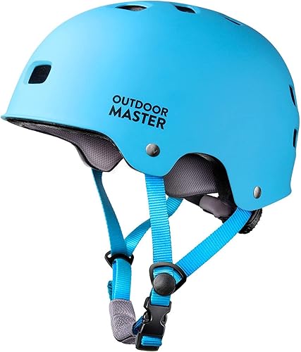 OutdoorMaster - Casco de patineta o bicicleta, con dos forros extraíbles y ventilación, para varios deportes, patinaje, patinaje en línea, para