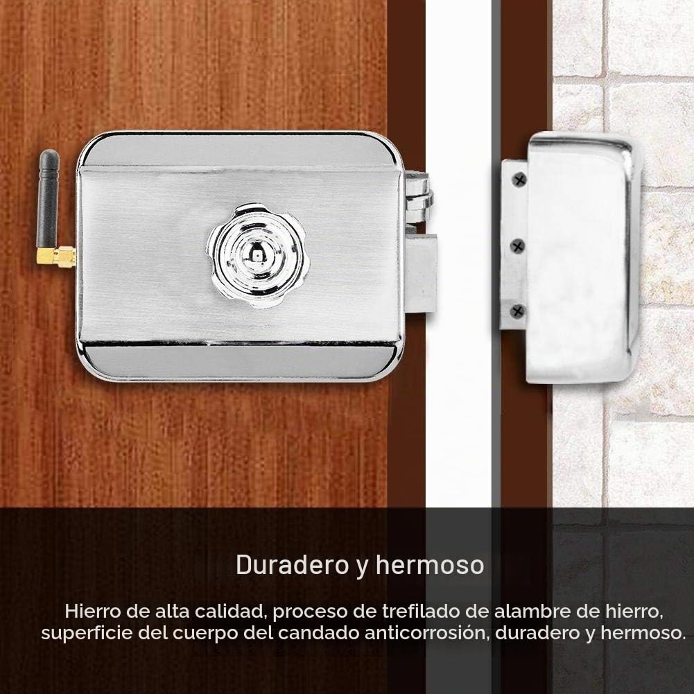 MAGT Cerradura Puerta Exterior Con Mando A Distancia, Cerradura de Seguridad Antirrobo sin Llave, Bloqueo Inteligente con Control Remoto