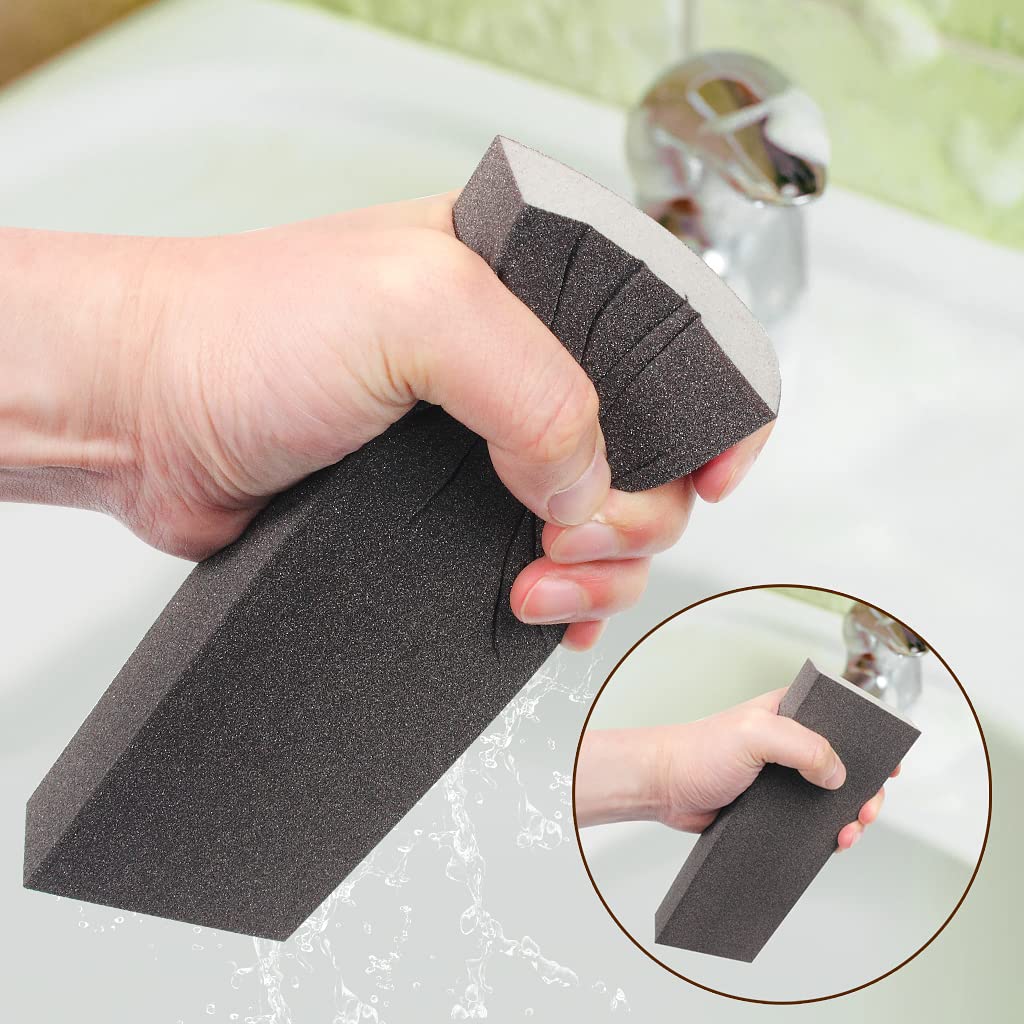 Spugne abrasive, Sabbia. Blocco Spugna for Utensili 5 Pezzi Allungati 3 Grane Grossolana Media Fine Bagnata Asciutta