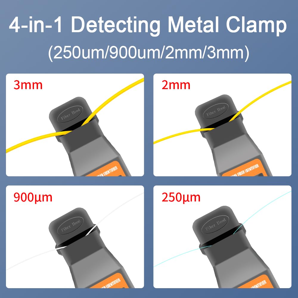 TM501 3 en 1 Optical Fiber Identifier Identificateur de fibre optique 800-1700 nm avec fonctions de Optical Power Meter et VFL pour fibres optiques de 0,25 mm, 0,9 mm, 2,0 mm, 3,0 mm