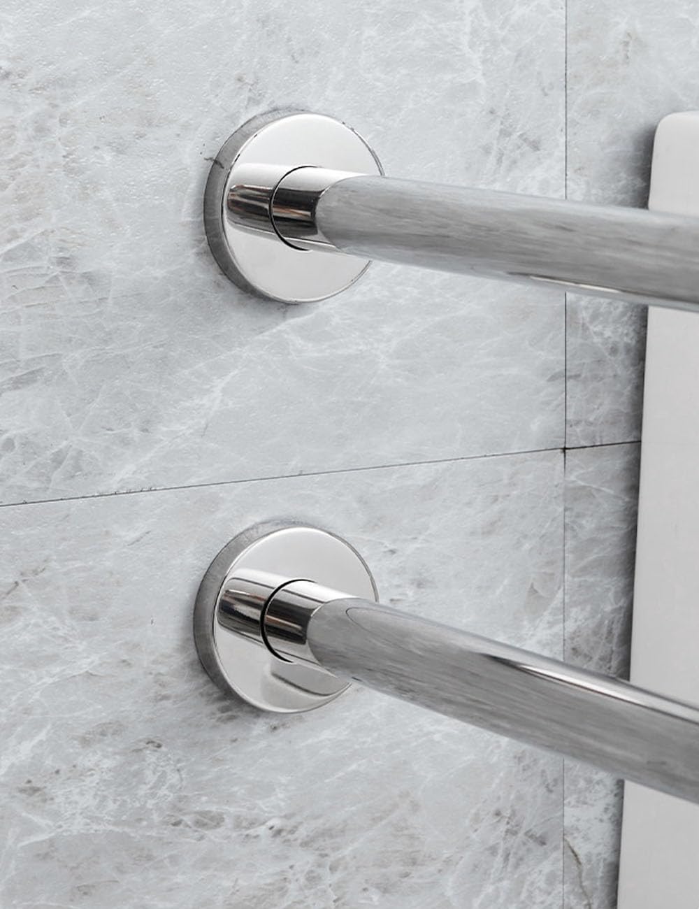 Handicap Barres d'appui pour toilettes de 70 cm, barre de sécurité pour personnes âgées, personnes âgées, handicapées, montage mural au sol