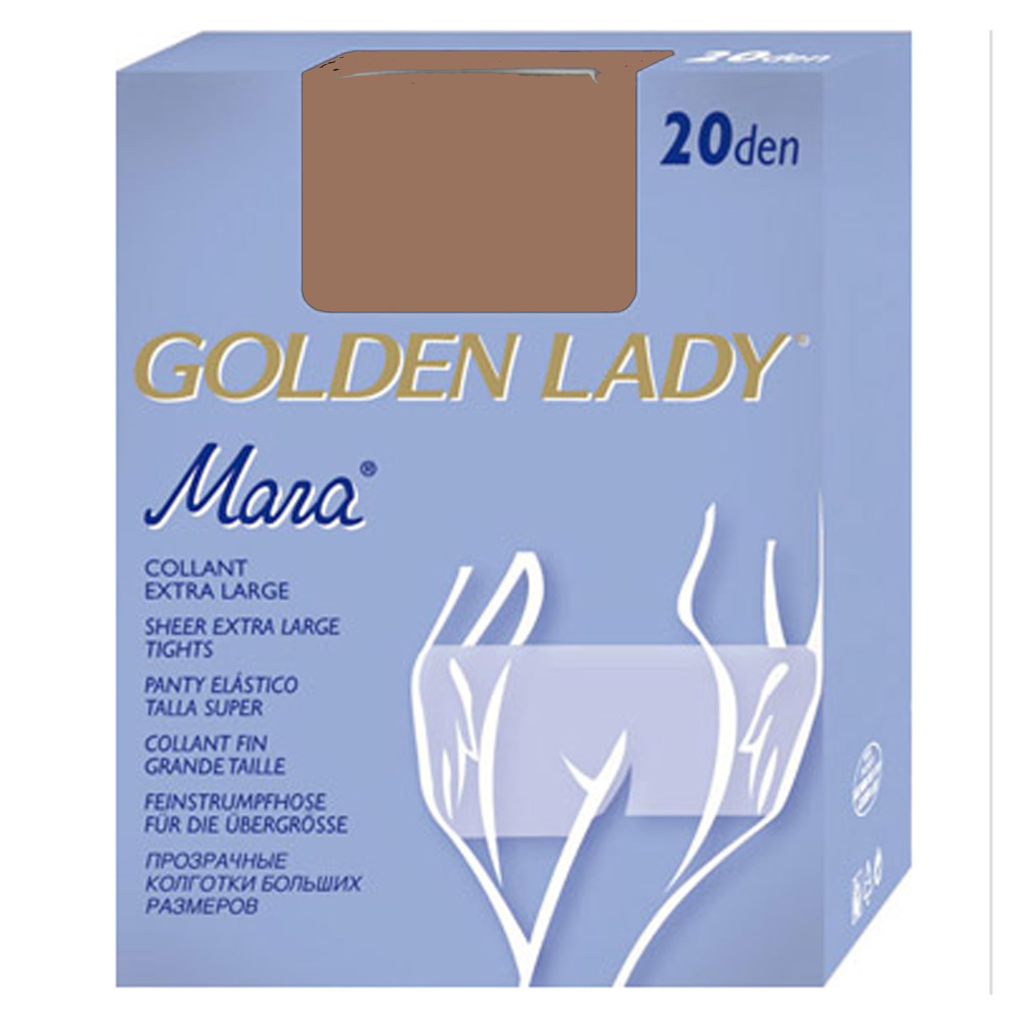 Collants Golden Lady Teens Taille Basse Ceinture Large - Couleur Daim, Taille 4, Neuf