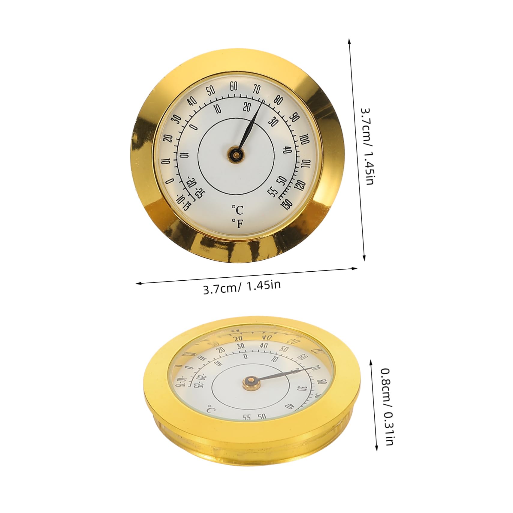 PartyKindom Guitar Box Thermometer Temperature Gauge for Cabinets Portable Pointer Design for Convenient Use Anywhere Sleek and Stylish for Various Settings