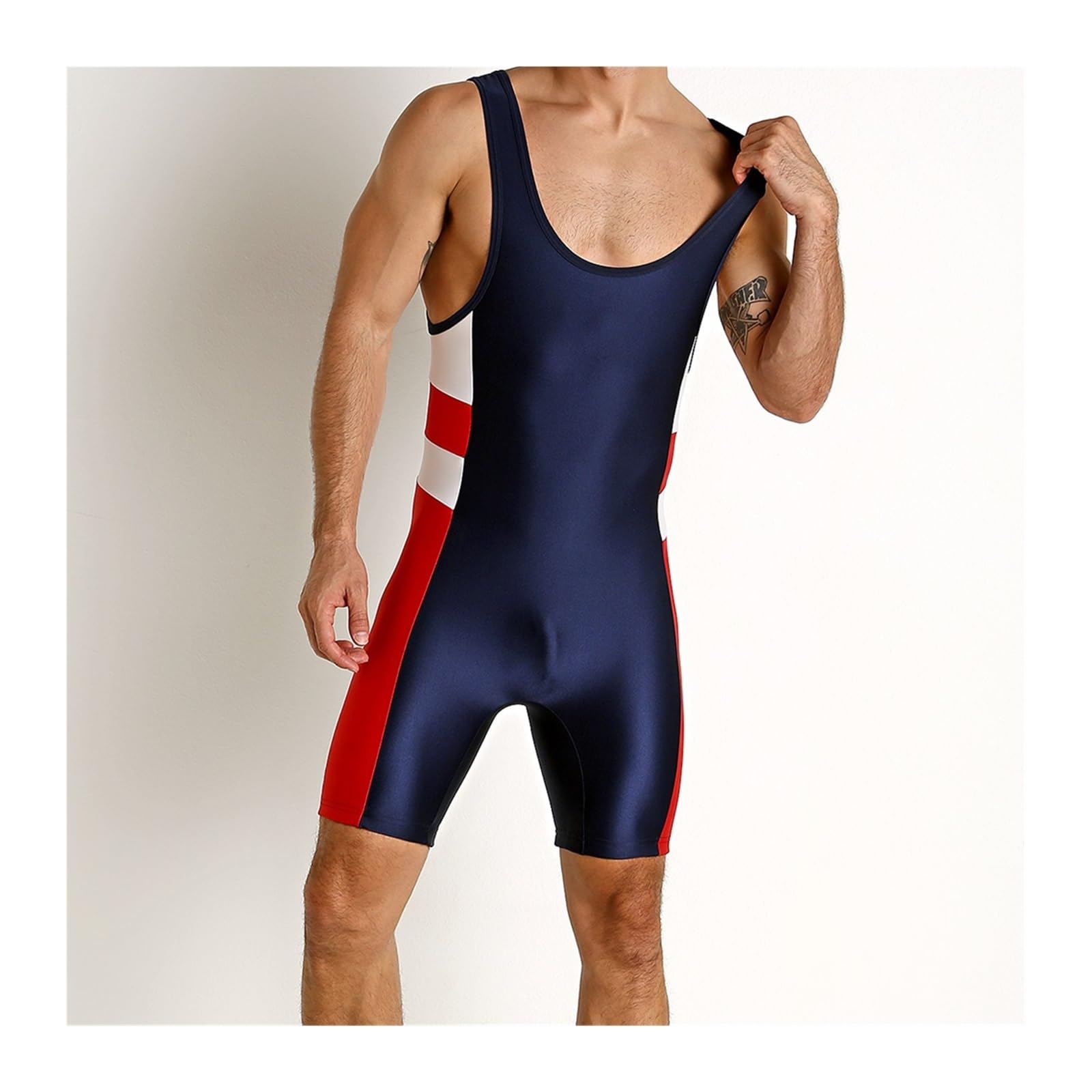 Wrestling-Unterhemd, Boxen, Einteiler, Powerlifting, Bodysuit, Eisen, Herren, Fitnessstudio, Sport, Fitness, Skinsuit, ärmellos, Gewichtheben