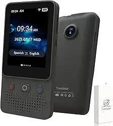 Dispositivo tradutor de idioma Ai, 138 idiomas, 2025 inglês para espanhol bolso offline voz instantânea dispositivo tradutor AI, dispositivo de tradução de comunicação para estudo de viagens de