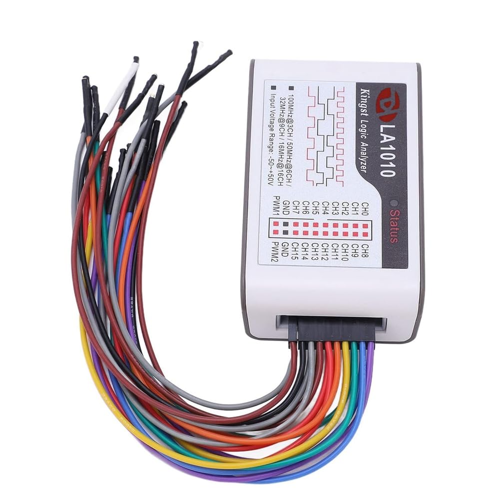 Analizador lógico digital de 16 canales portátil USB 100M con entrada 50V