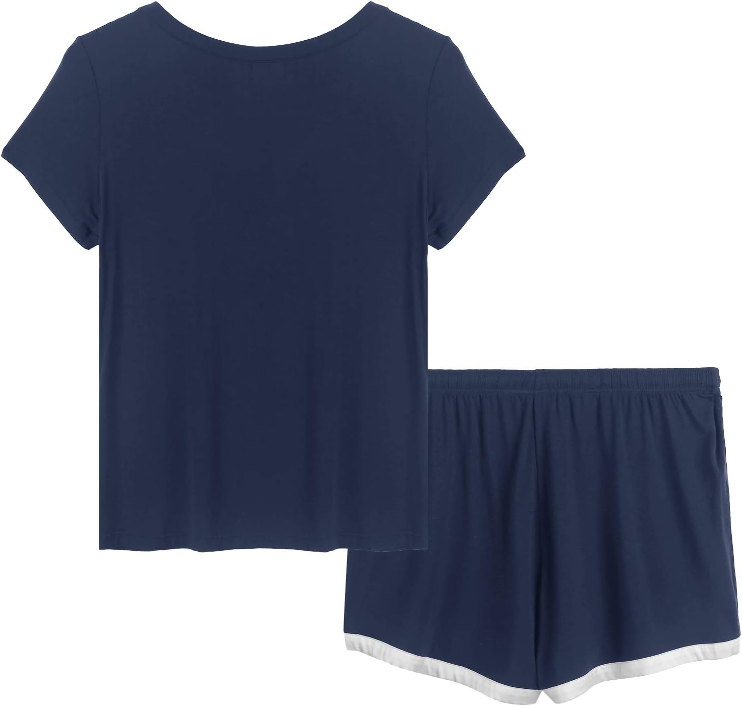 Joyaria Cooling Pajamas Bamboo Viscose Women Short Sleeve V Neck PJ Shorts Set - Image 5