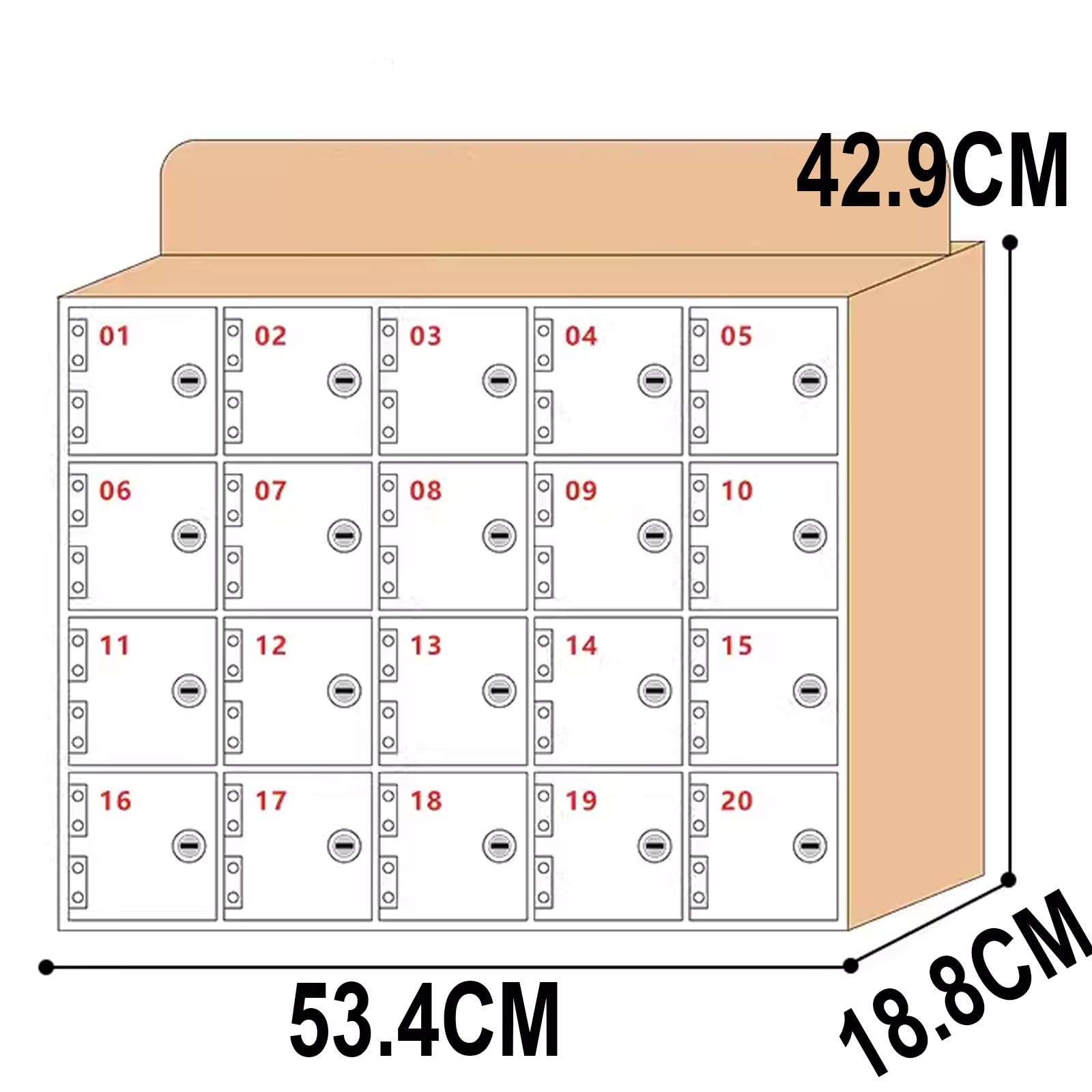 Amazon.co.jp: 貴重品ロッカー 鍵付き木製携帯電話収納ボックス 壁掛け  