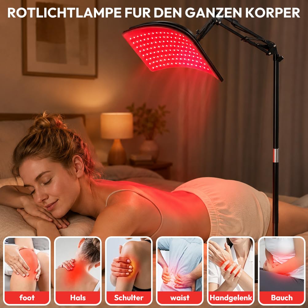 Lampa z czerwonym światłem 660 nm i 850 nm, 2 w 1, zdejmowana lampa na podczerwień z 120 diodami LED, 5-stopniowa regulacja, wielofunkcyjna podkładka terapeutyczna z czerwonym światłem do talii, nóg