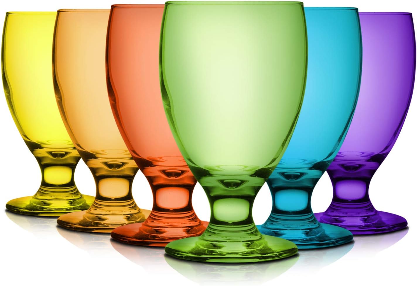 TableTop King Multi Colored Iced Tea Glasses with Colored