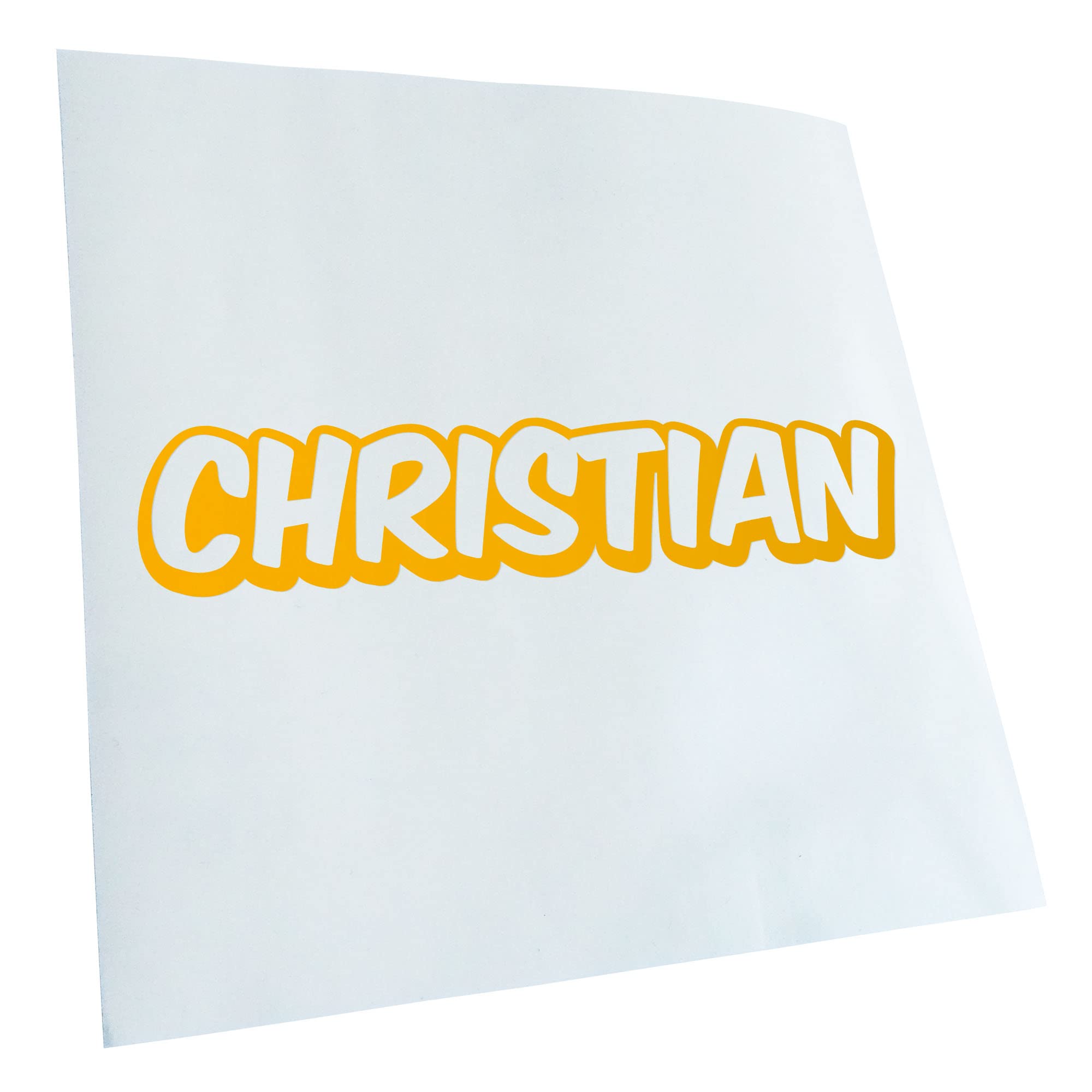 Christian First Name Boys Sticker 25 Colours Neon Matt