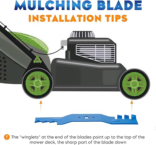Miniatura 7 de Cortacésped 942-0677B - Cuchilla de acolchado para MTD de 54 pulgadas Deck Cub Cadet RZT S54 742-0677 942-0677 Toro 112-0931, GT1054 GT2300 LGT1054